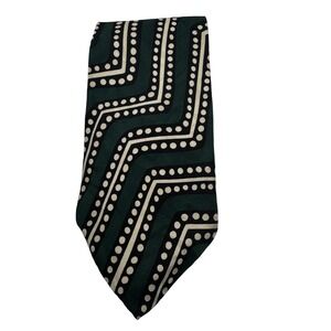 Vintage Cellini for J. Riggings Mens Pure Silk Neck Tie Made in USA Dots Lines